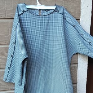 ZARA basics hounds tooth slip dress